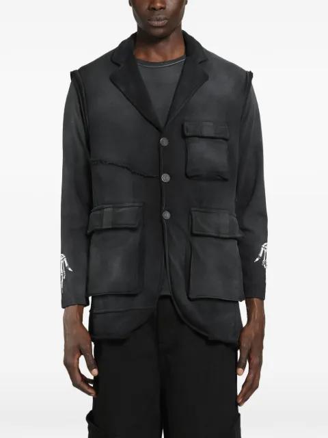 washed-finish cargo vest by MASSIMO SABBADIN