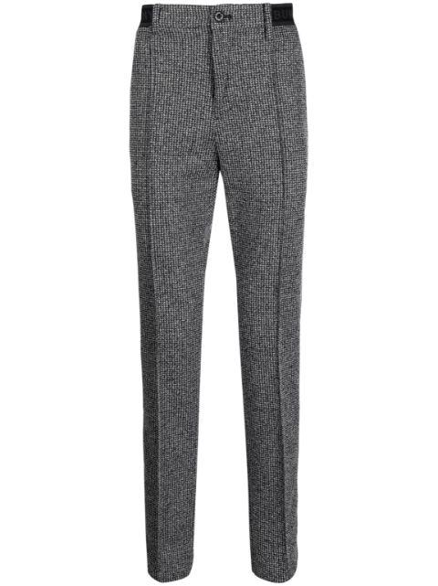 logo-patch jacquard checked pants by MASTER BUNNY EDITION