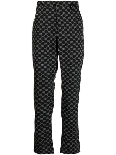 logo-print straight-leg trousers by MASTER BUNNY EDITION