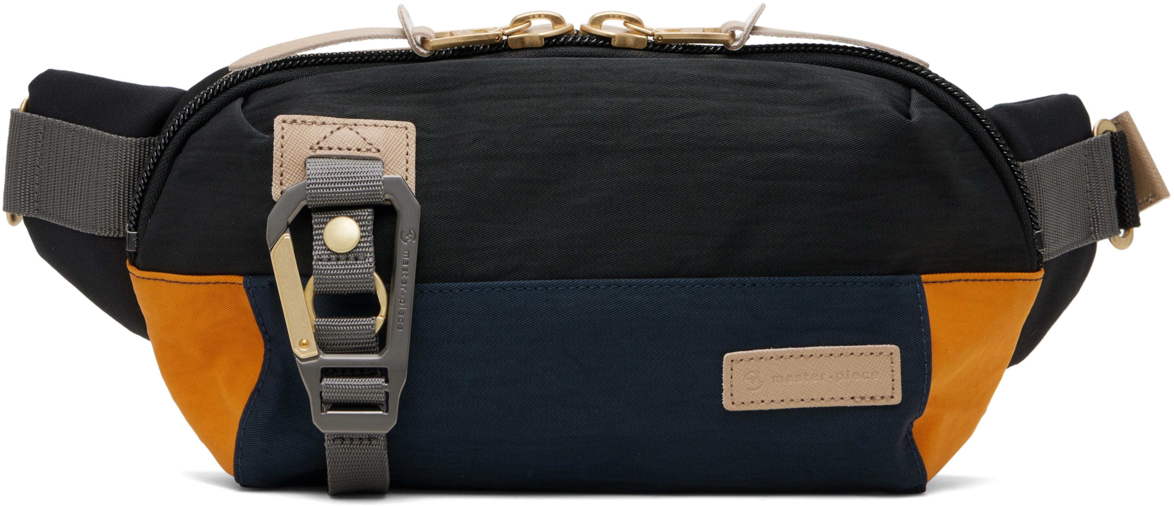 Black Link Waist Belt Bag by MASTER-PIECE