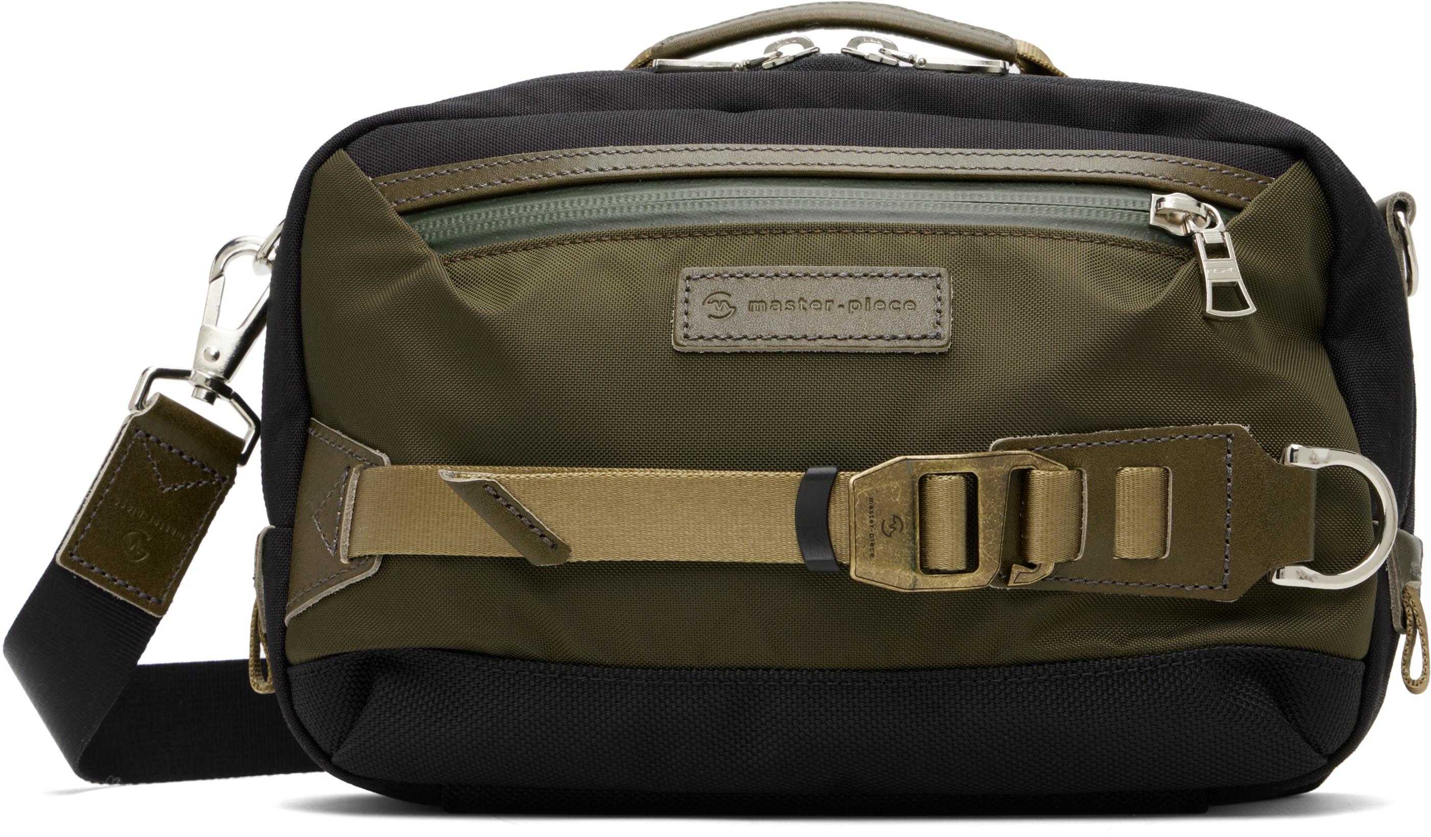 Khaki  & Black Potential 2WAY Mini Shoulder Bag by MASTER-PIECE