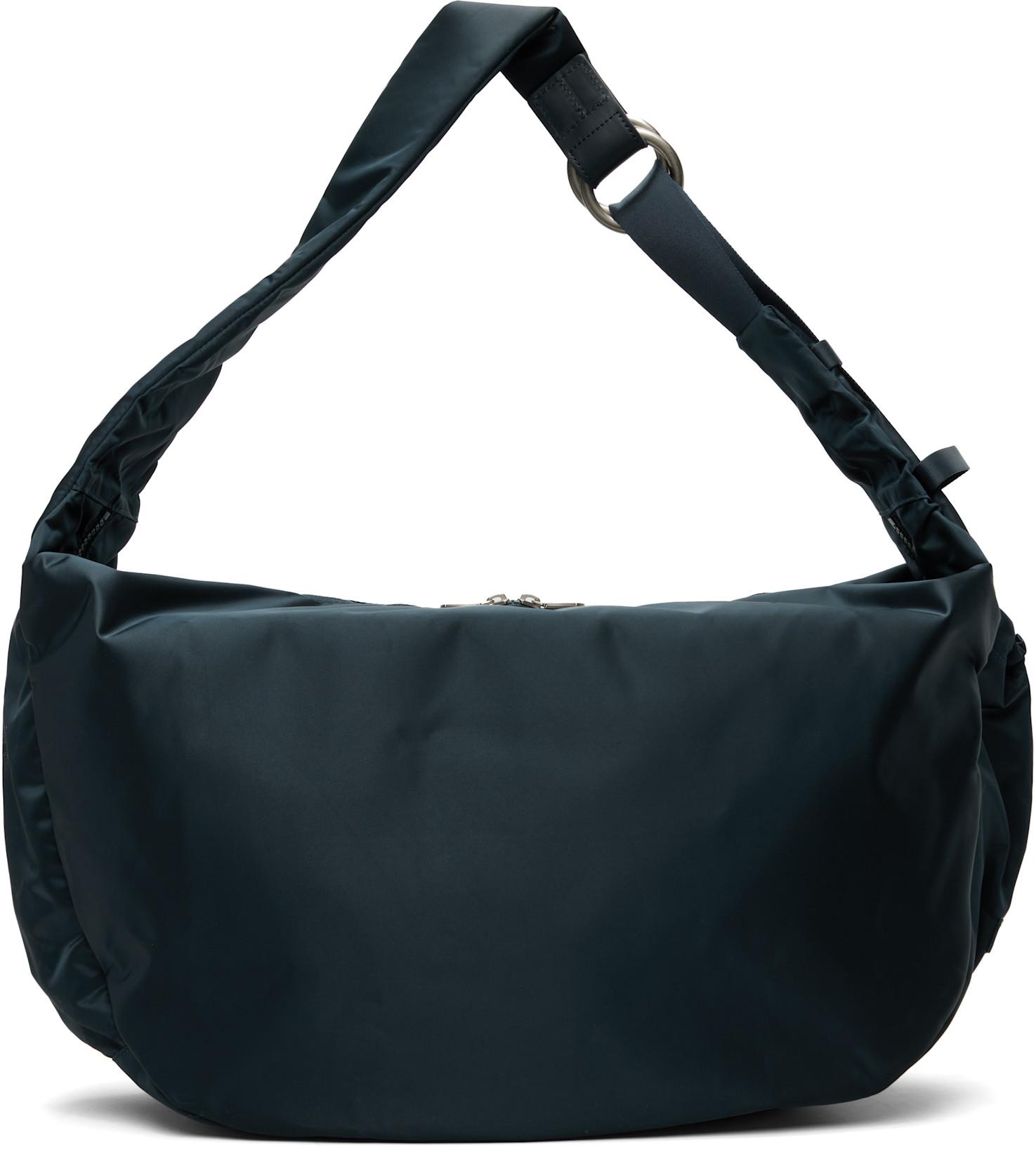Navy Ark Solid L Shoulder Bag by MASTER-PIECE