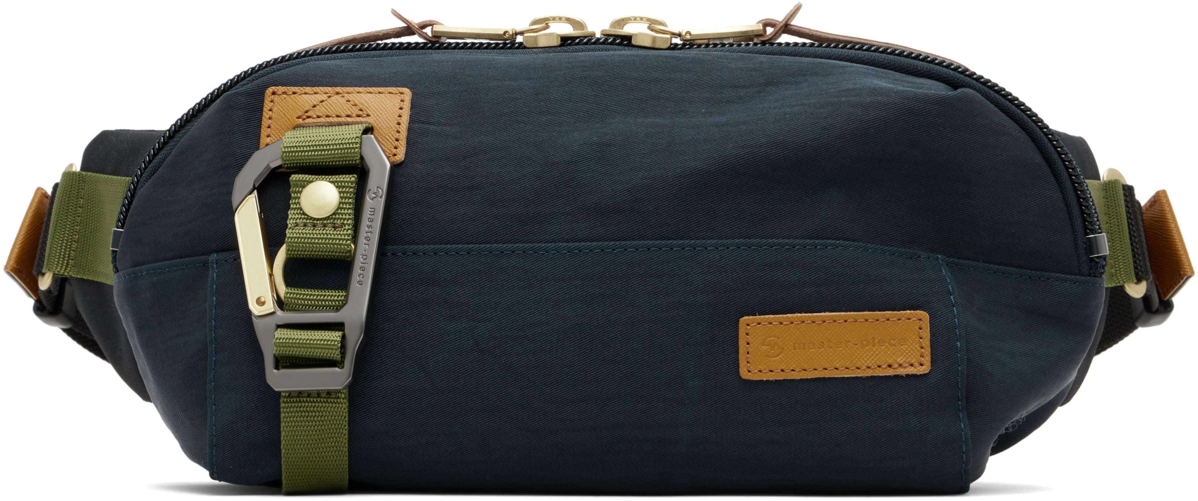Navy Link Waist Belt Bag by MASTER-PIECE