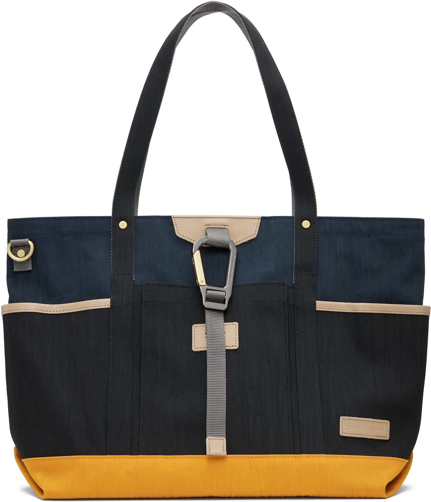 Navy & Black Link 2WAY Tote by MASTER-PIECE