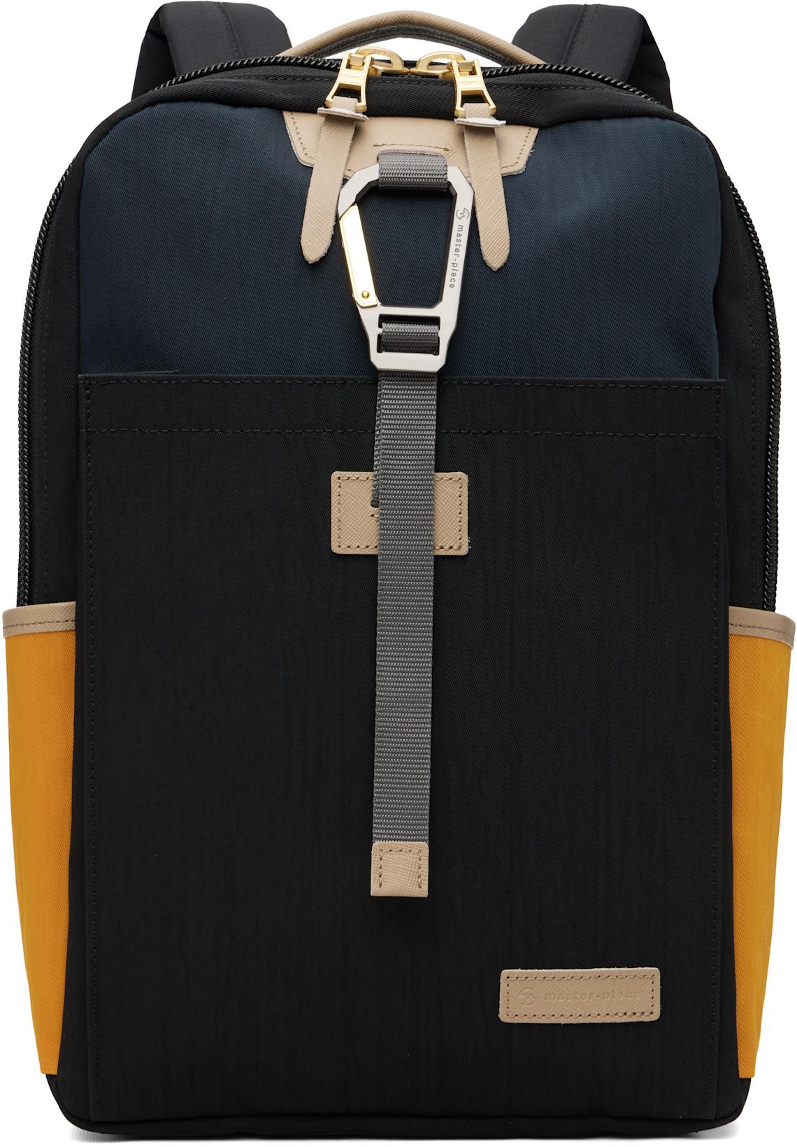 Navy & Black Link Backpack by MASTER-PIECE