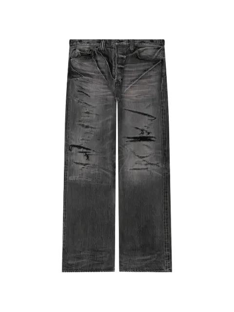 Kumori repaired relaxed jeans by MASTERCRAFT UNION