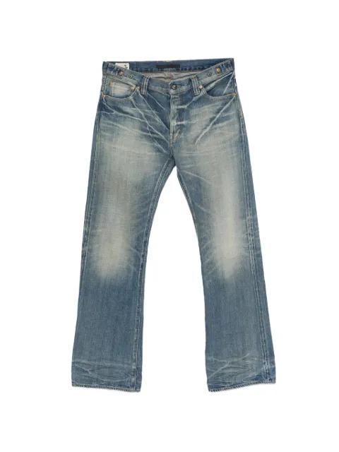 logo-patch straight-hem jeans by MASTERCRAFT UNION