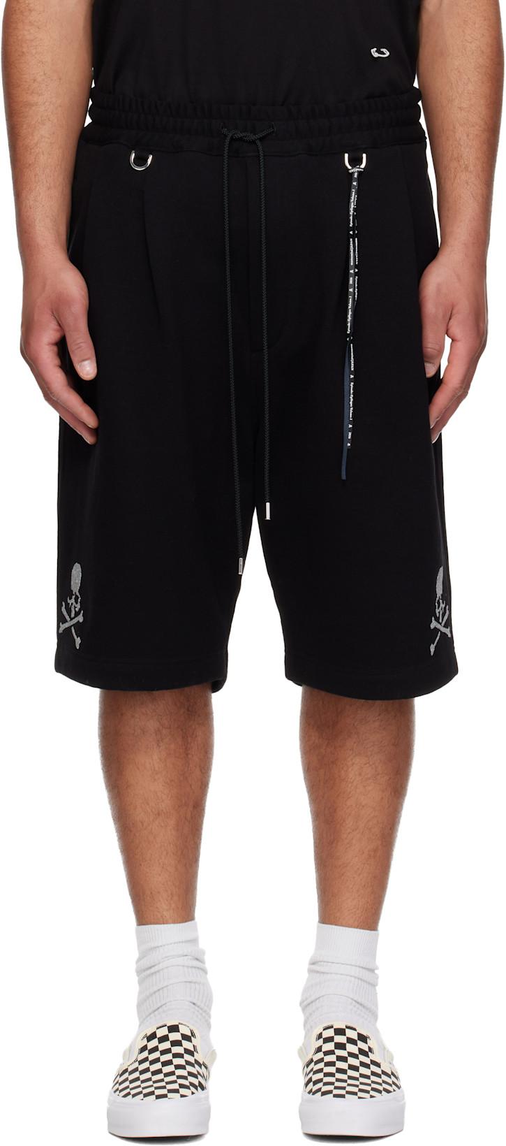 Black Glass Beads Shorts by MASTERMIND