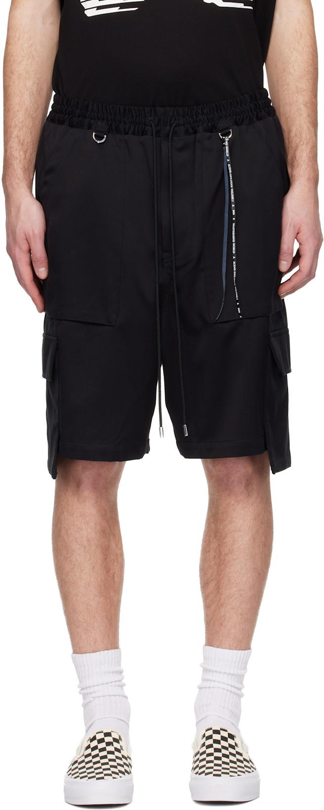 Black MW Cargo Shorts by MASTERMIND