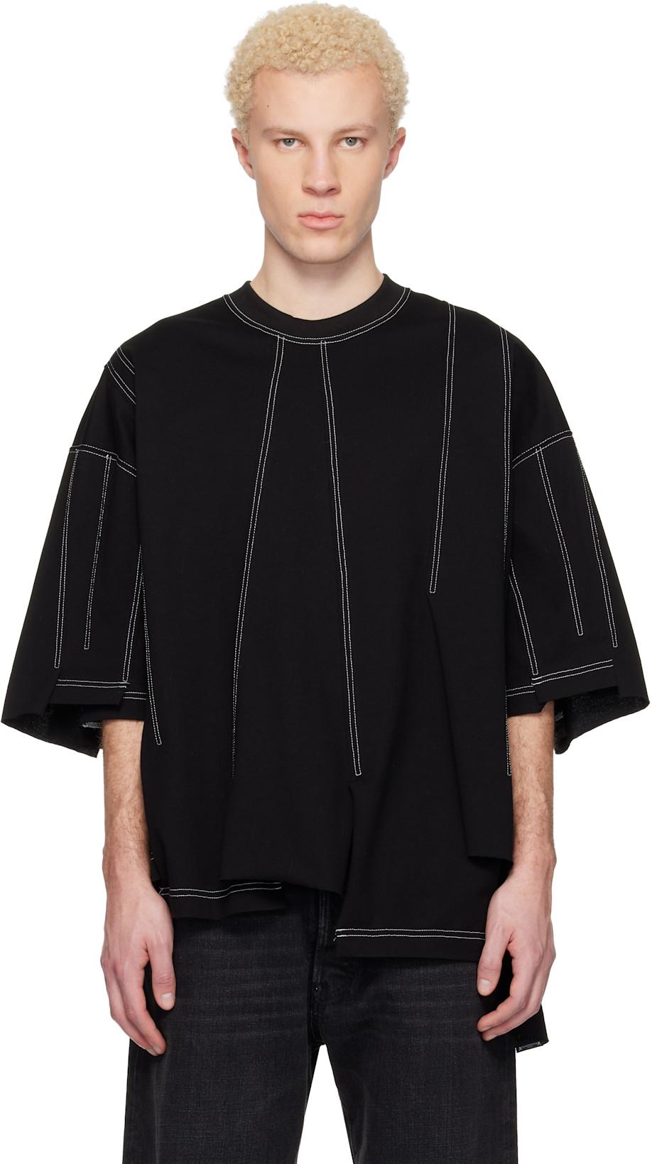 Black Reconstructed SS T-shirt by MASTERMIND