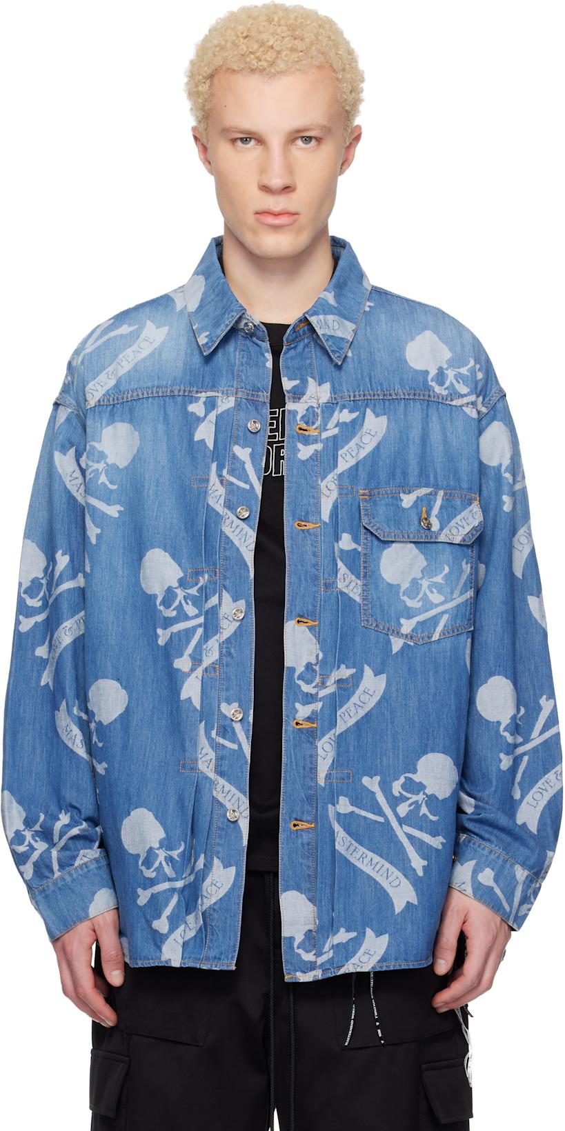 Blue MW Long Sleeve Denim Shirt by MASTERMIND
