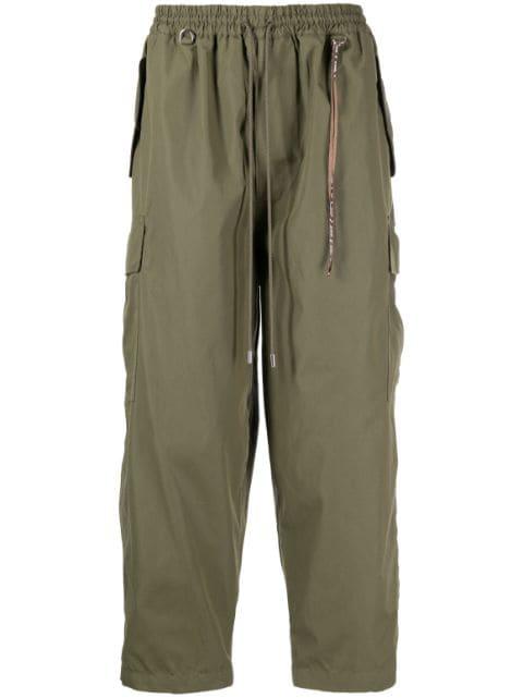 cotton-blend cargo trousers by MASTERMIND