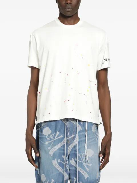 distressed crew-neck T-shirt by MASTERMIND