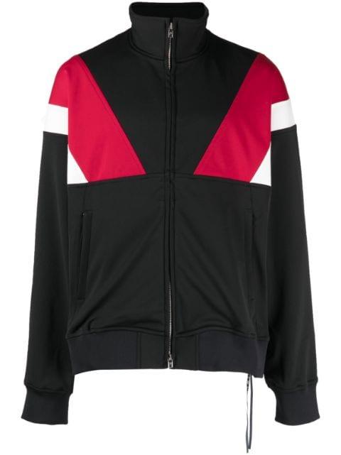 embroidered-logo colour-block jacket by MASTERMIND