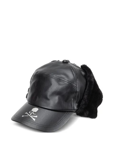faux fur leather cap by MASTERMIND