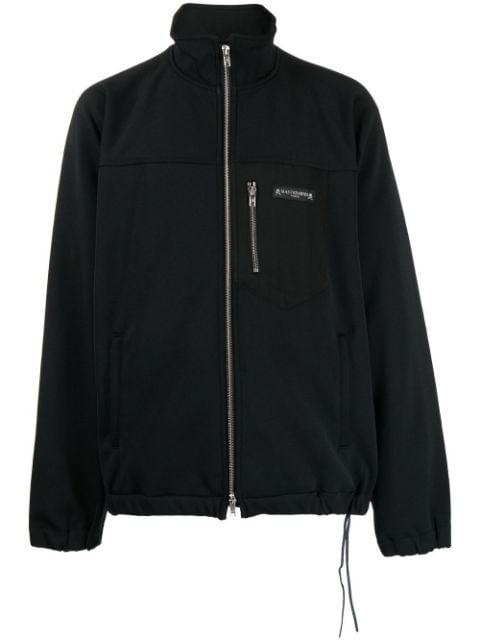 high-neck zip-fastening jacket by MASTERMIND
