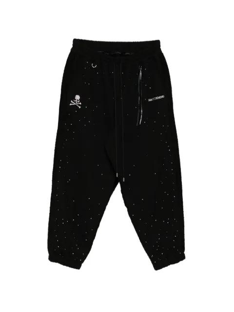 logo crystal-embellished track pants by MASTERMIND