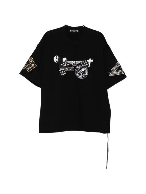 logo-patch boxy T-shirt by MASTERMIND