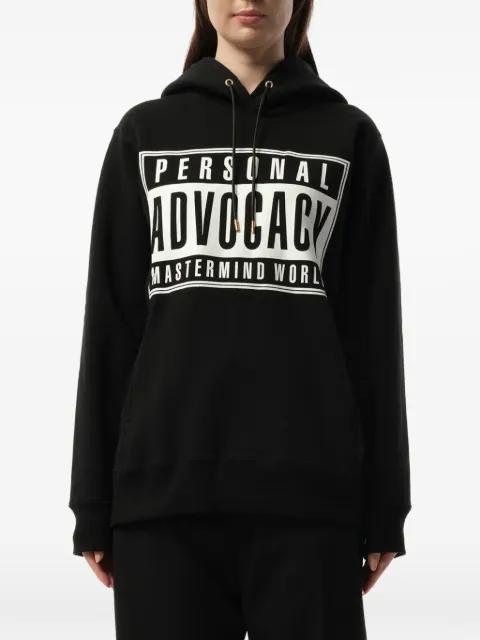 logo-print drawstring hoodie by MASTERMIND