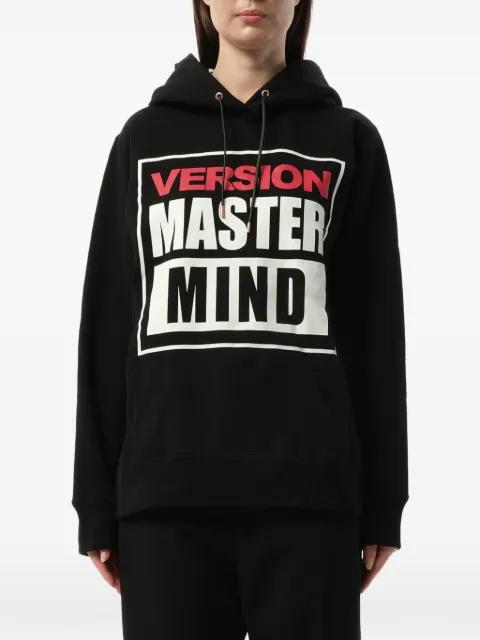 logo-print drawstring hoodie by MASTERMIND