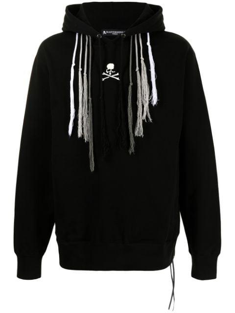 logo-print tassel-detail hoodie by MASTERMIND