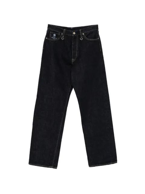 logo-print wide-leg jeans by MASTERMIND