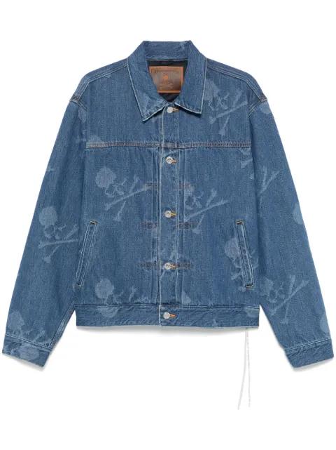 monogram-pattern denim jacket by MASTERMIND