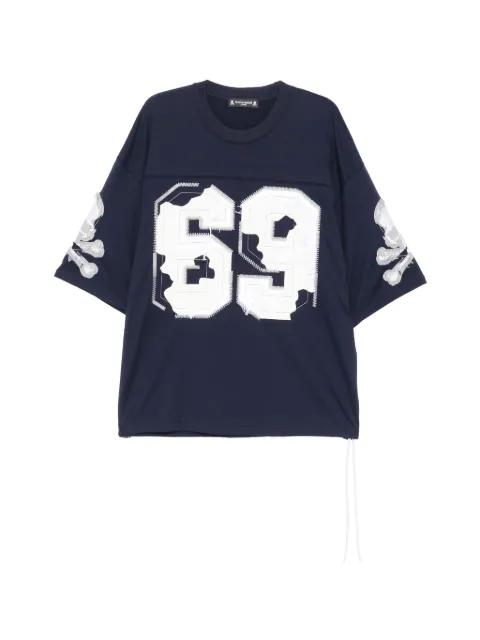 number skull graphic T-shirt by MASTERMIND
