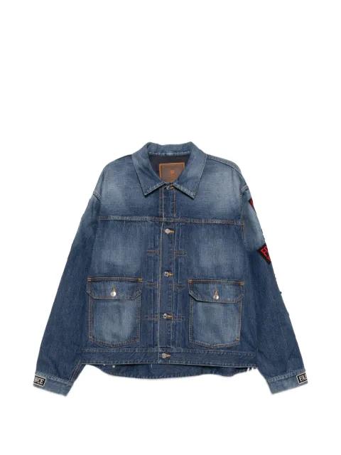 patch-detail denim jacket by MASTERMIND