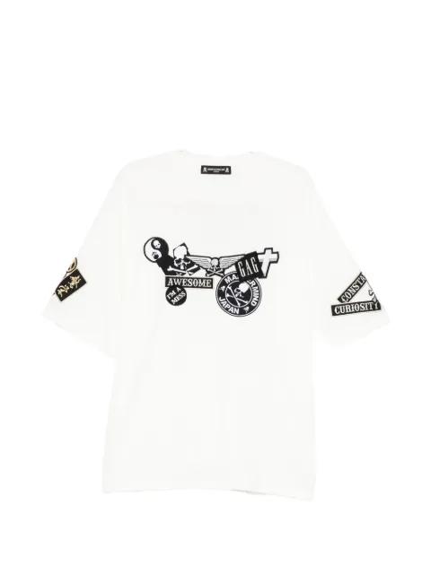 patch-detail round neck T-shirt by MASTERMIND