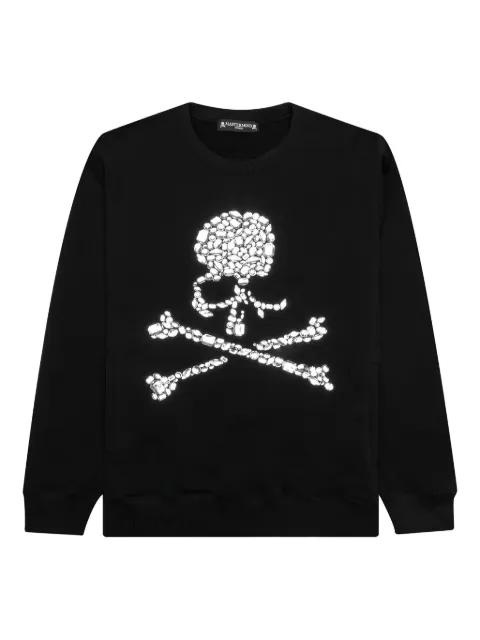 skull crystal-embellished sweatshirt by MASTERMIND