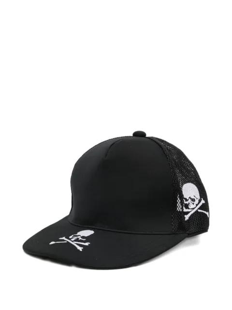skull-embroidered mesh cap by MASTERMIND