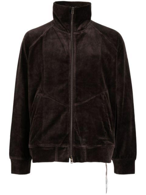 skull-embroidered zip-up jacket by MASTERMIND