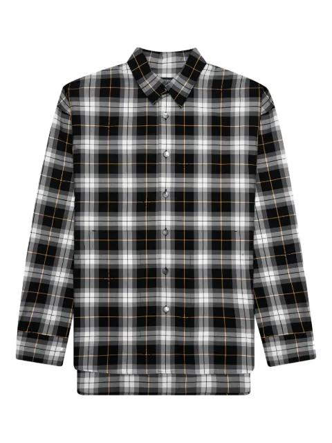 skull-embroidery plaid shirt by MASTERMIND