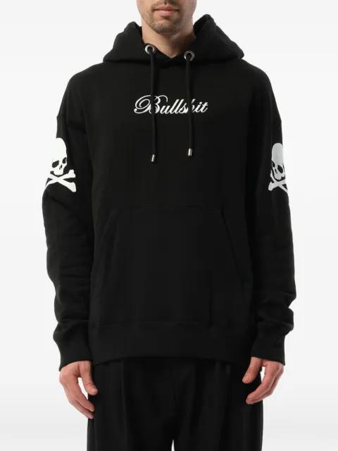 skull-print drawstring hoodie by MASTERMIND