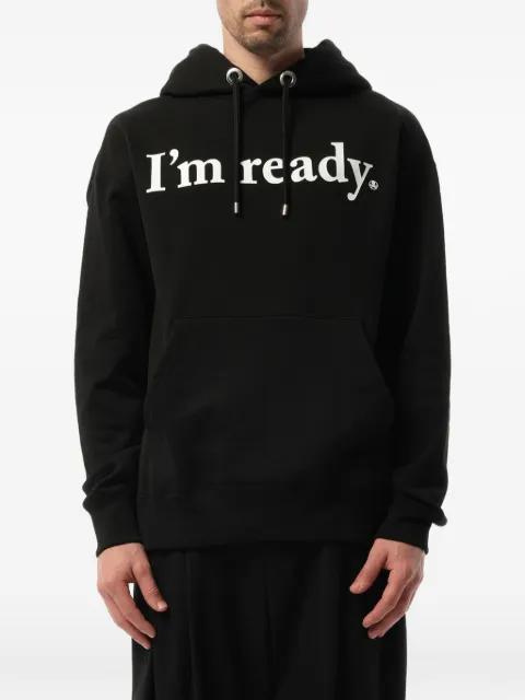 skull-print drawstring hoodie by MASTERMIND