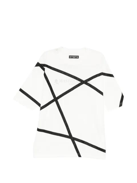 skull-print tape-detail T-shirt by MASTERMIND