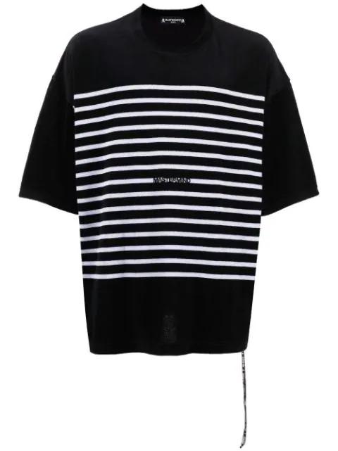 striped skull-print T-shirt by MASTERMIND