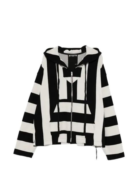 striped zip-up hoodie by MASTERMIND