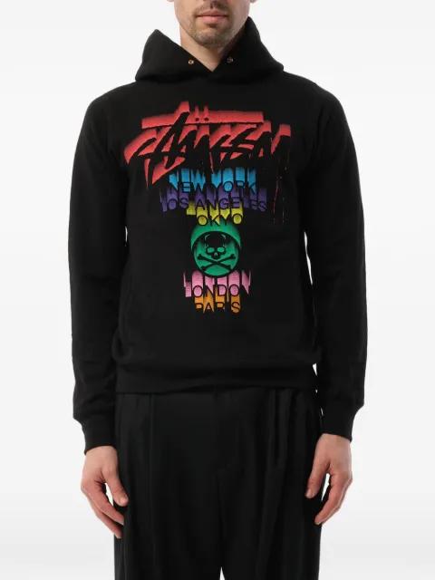 x Stüssy graphic-print drawstring hoodie by MASTERMIND