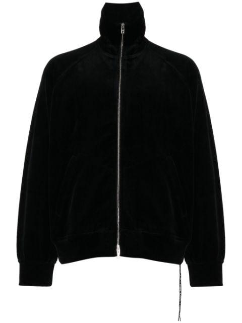 zip-up velour sweatshirt by MASTERMIND