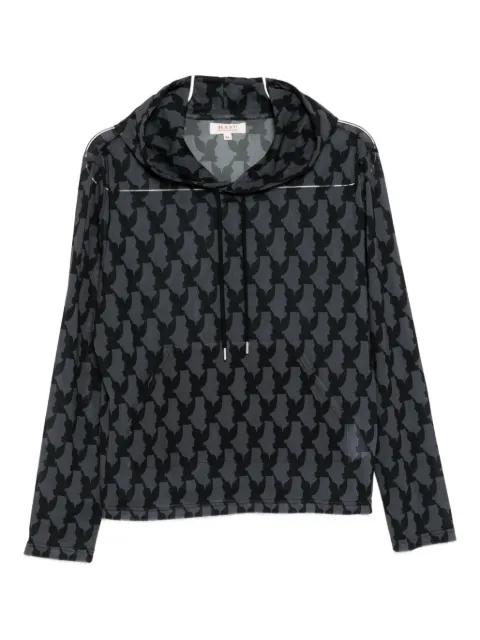 all-over graphic print hoodie by MASU