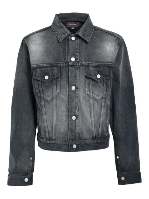 diamond-pattern denim jacket by MASU