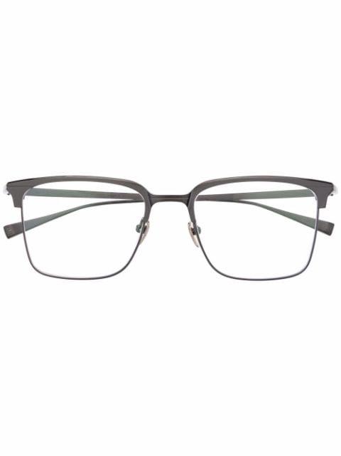 Waldorf square-frame glasses by MASUNAGA