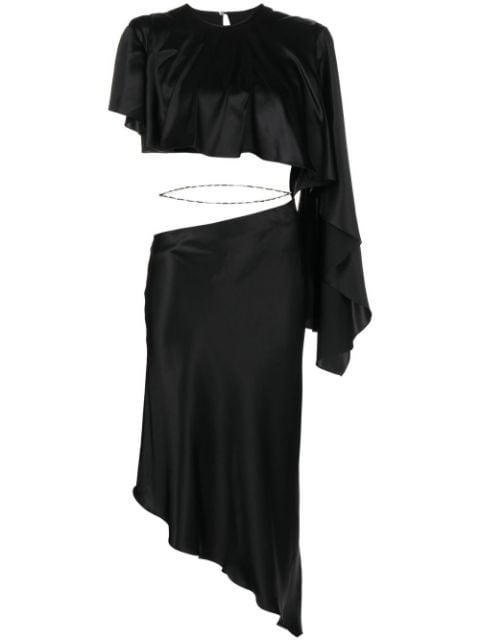 Asymmetric silk dress by MATERIEL
