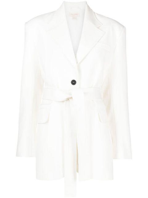 single-breasted belted blazer by MATERIEL