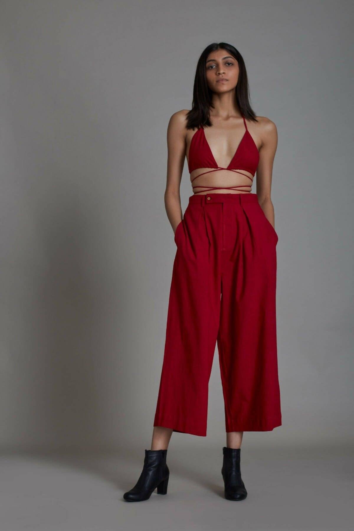 Overlap Bralette-Red by MATI