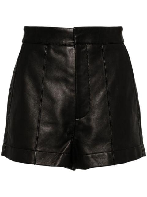 High-waisted leather shorts by MATICEVSKI