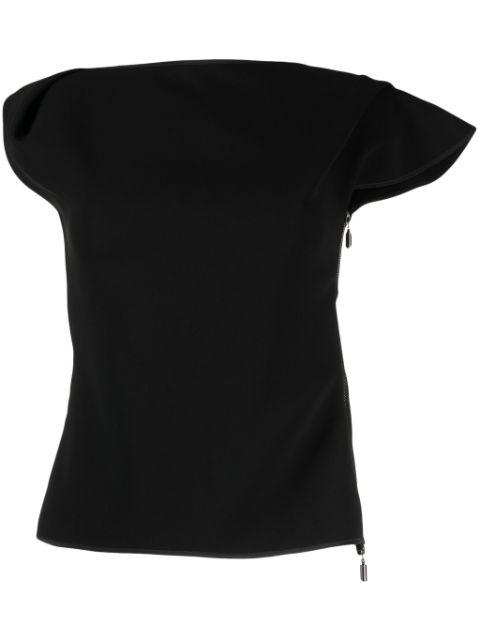 asymmetric cap-sleeved T-Shirt by MATICEVSKI