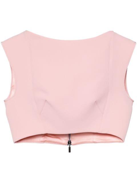 cap-sleeve cropped top by MATICEVSKI